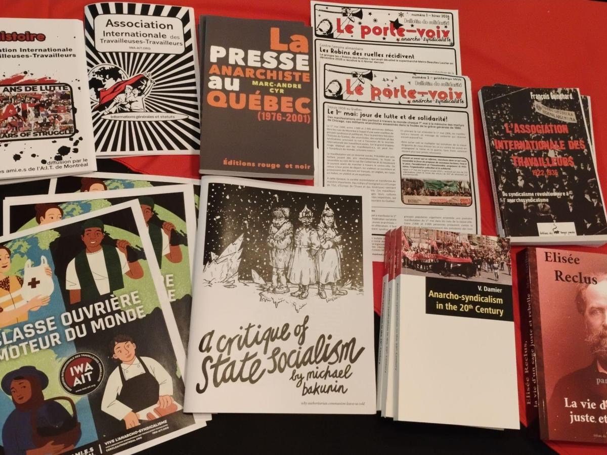 Salon du livre anarchiste de Montréal le samedi 16 mai&nbsp;2026