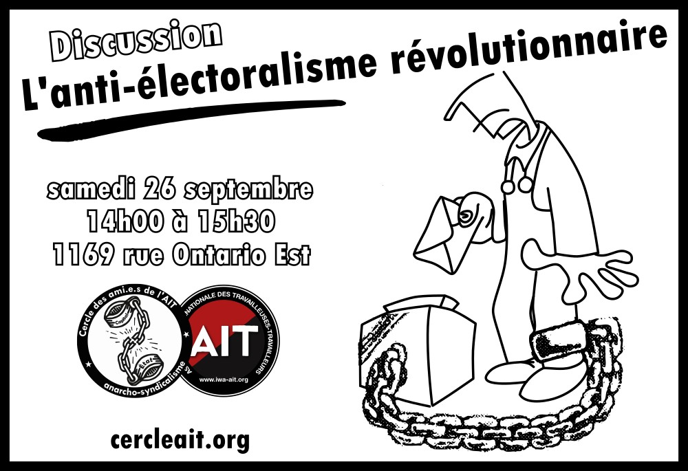 Discussion 26 septembre | L’anti-électoralisme révolutionnaire